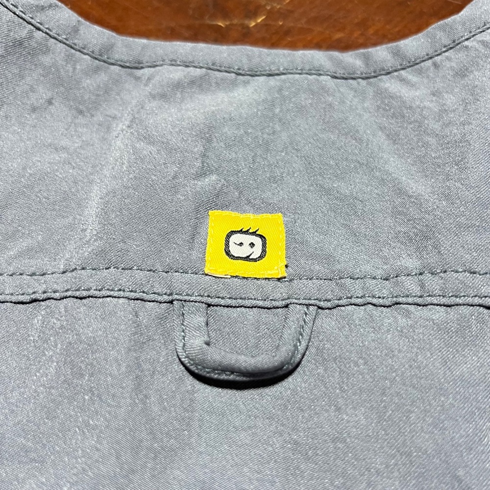 WonderWink Four-Stretch V-Neck Scrub Top Pewter Gray Womens Medium 6108 - Picture 6 of 11